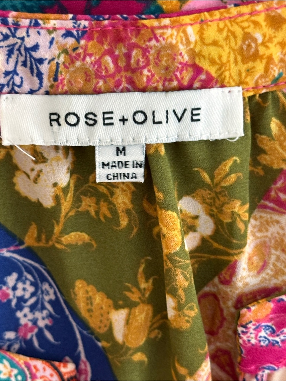 Rose & Olive Multicolor Patchwork Paisley Sleeveless Tank Top - Picture 3 of 5